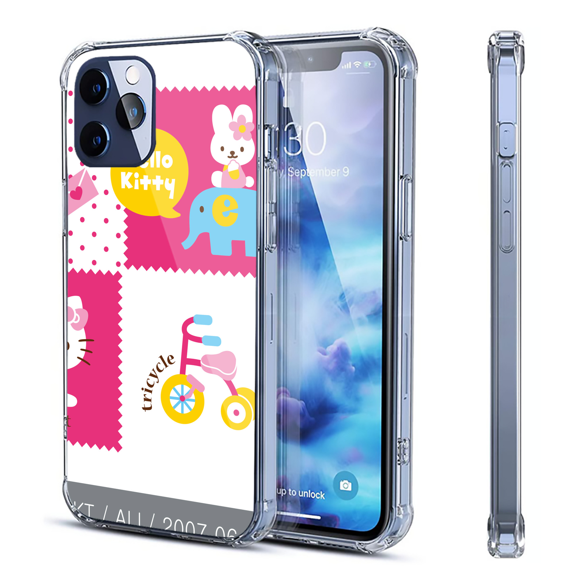 （画像用） Hello Kitty ハローキティ 【iPhone 12シリーズ対応】透明スマホケース（クリアソフトケース）